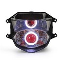 018 Headlight Honda Cbr1100Xx 1999-2007 Angel Eyes Hid Kit 2000 2001 2002 2003 2004 2005 2006 Red